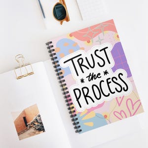Trust the Process Journal: Inspirational Quote, Colorful Notepad