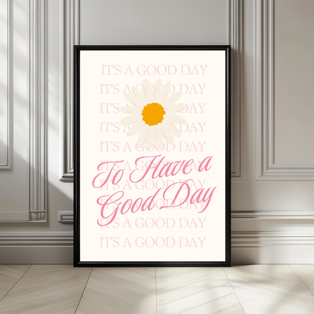 Daisy Flower Print: Positive Affirmation Pastel Art (PDF Files) - Etsy