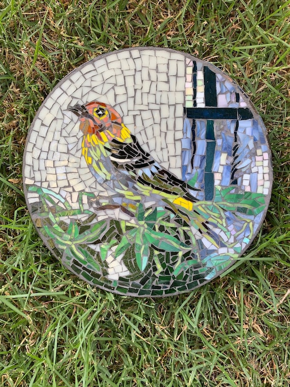 Free Shipping Custom Designed Bird Theme Stained Glass Mosaic Etsy