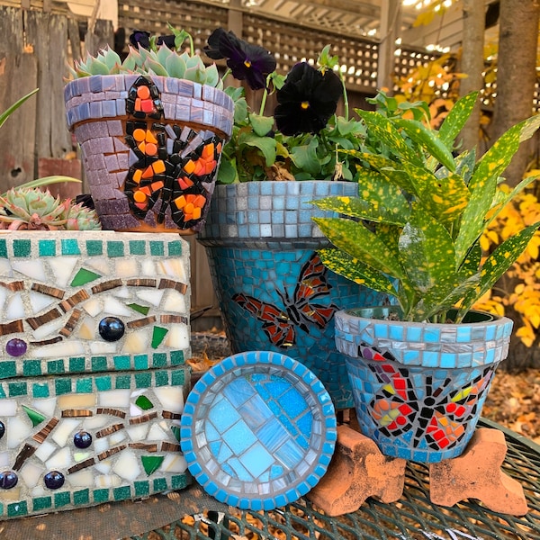Mosaic Pots Etsy