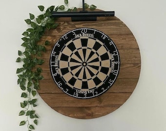 Marco rústico de madera para dardos: estilo pub, personalización gratuita, 75 cm