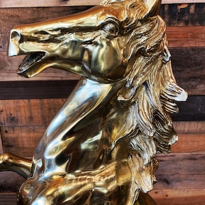 Handcrafted Solid Brass Horse Figurine – Decorative Sculpture, Vintage-Inspired Collectible Made in USA