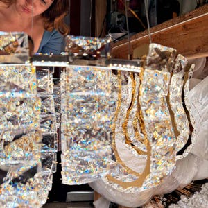 Hand Assembled 24" Crystal Chandelier LED Ceiling Light bild 8