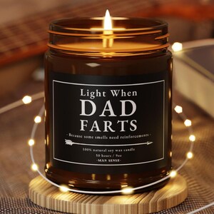 Manly Candle - Fathers Day Candle - Light When Dad Farts Candle - Gifts For Him - Gifts For Husbands - Gifts For Dad - Funny Candle