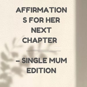 Tarjetas de afirmación imprimibles para madres solteras / Baraja de empoderamiento y sanación / Recordatorios diarios de amor propio / Her Next Chapter Co.
