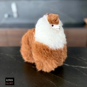 Alpaca fur toy - extremely soft / Alpaca Stuffed Animal Plush Alpaca Fur / Llama fur teddy alpaca Standing handmade - gift for any occasion