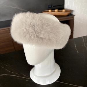 Äkta alpackapälshuvudband, babyalpackapäls, varmt och mjukt, utmärkt för alla tillfällen, vinterhuvudband / present till kvinnor