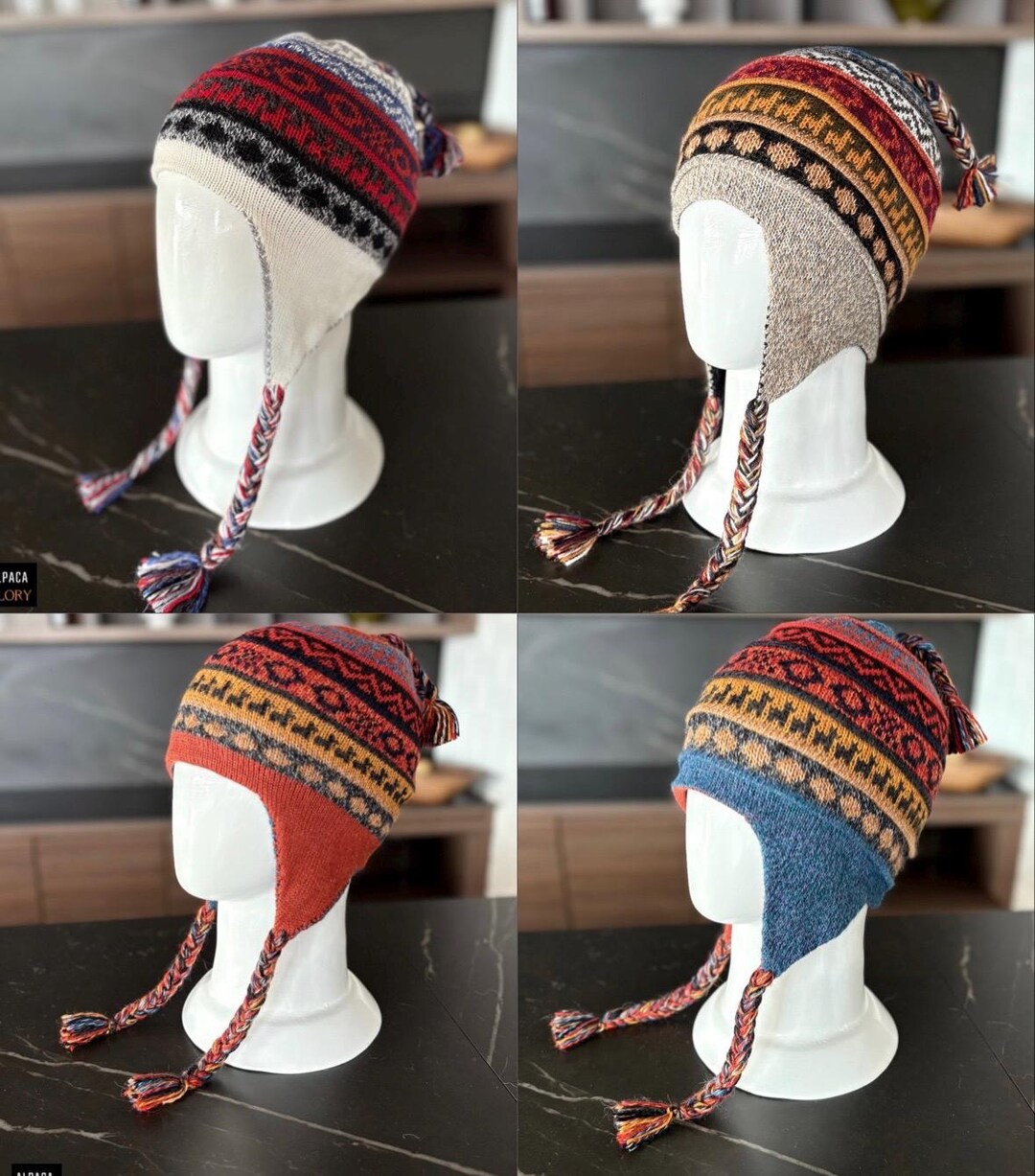 CAPPELLO CHULLO IN ALPACA Berretto in alpaca dal design