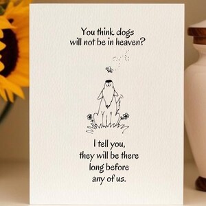 Scheda di condoglianze per la perdita del cane per il genitore di un animale domestico in lutto Memorial Woofs & Wildflowers Stampabile Download digitale Scheda di ricordo dei cani Condoglianze