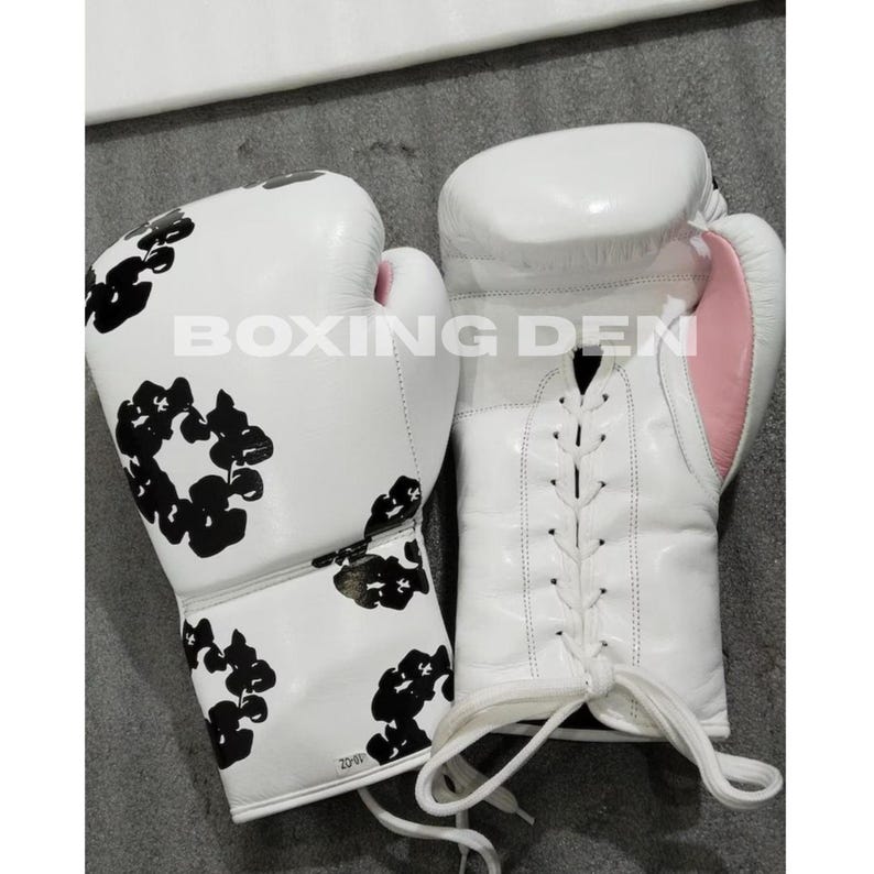 Boxing Gloves, Winning Boxing Gloves, Grants Boxing Gloves, White Winning Boxing Gloves, Boxing Gloves White, White Sparring Kit, Boxing Kit, Real Leather Gloves, Genuine Leather Gloves, Cowhide leather Gloves, Denim Tears Boxing Gloves