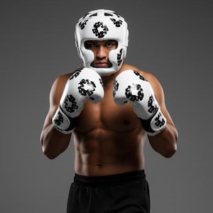 Boxing Gloves, Winning Boxing Gloves, Grants Boxing Gloves, White Winning Boxing Gloves, Boxing Gloves White, White Sparring Kit, Boxing Kit, Real Leather Gloves, Genuine Leather Gloves, Cowhide leather Gloves, Denim Tears Boxing Gloves,
