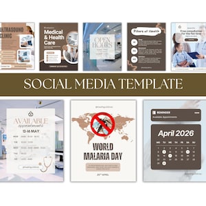 Health Guideline Instagram Templates | Wellness Social Media Templates | Canva Editable | Health & Wellness IG Posts