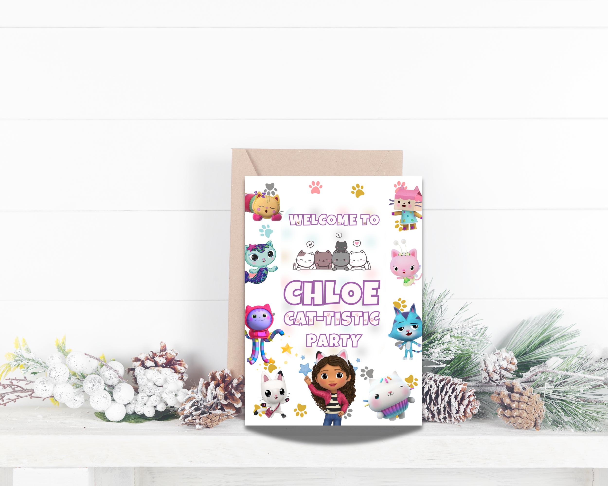 Cubbies Invite Gabby’s Dollhouse Party Invitation | Editable Kids Invite | Pandy ...