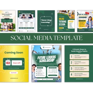 Back to School Social Media Post | Story Templates | DIY Canva Flyers | Editable Back 2 School Instagram Templates