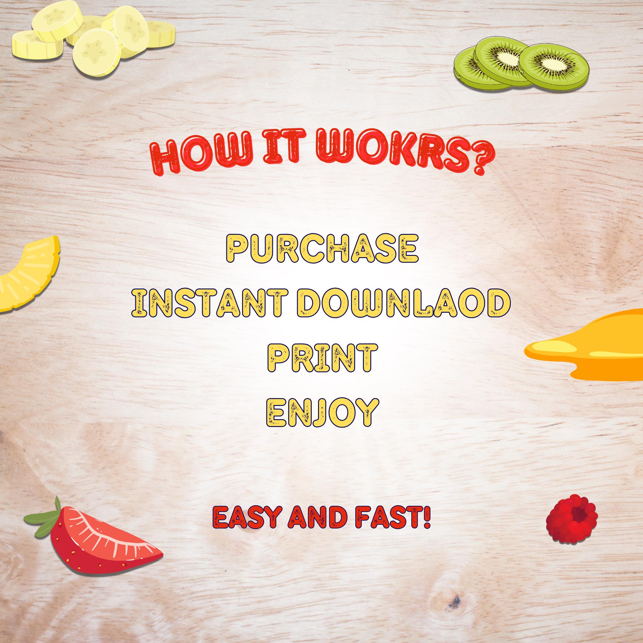 Food Craft Printable Pancakes DIY for Kids Activity Pretend to Play Cut ...