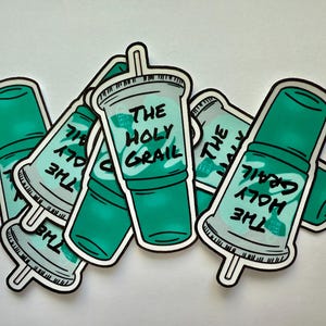 Baja Blast Holy Grail Sticker | Funny Vinyl Waterproof Decal | Laptop sticker, Water Bottle, Car Sticker | Collectible Gift, Taco Bell