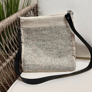 Handwoven tote for women,  Gray Hand woven Handbag, Artisan Handwoven Bag, handwoven boho bag, Handmade Cloth Purse, handwoven crossbody bag