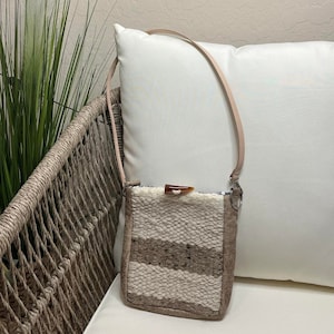 Handwoven tote for women, Brown Handwoven Handbag, Artisan Hand Woven Bag, handwoven boho bag, Handmade Cloth Purse, handwoven crossbody bag