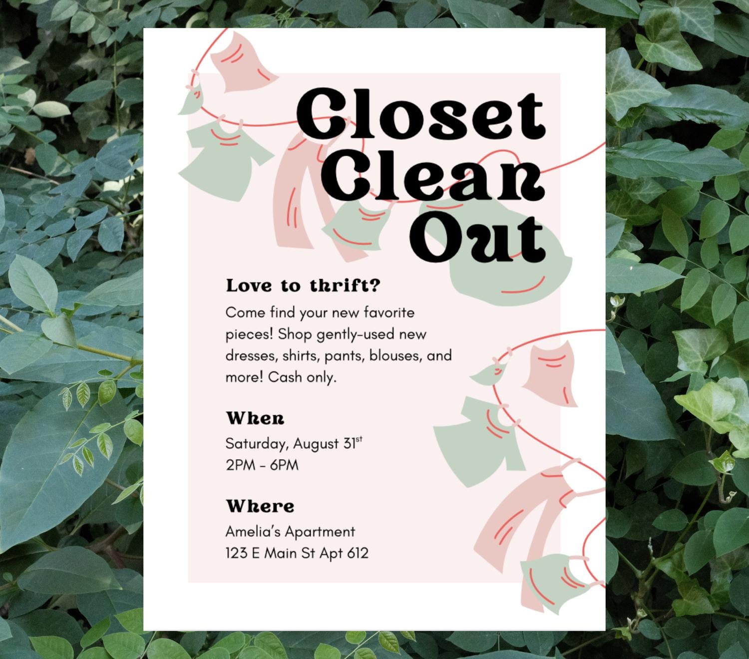 Look What I Found In My Closet Sale! 
This is a flyer for my live show! Flyer for Closet Sale - Etsy main image 3