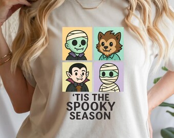 Halloween PNG Bundle: Spooky Characters Sublimation Set — Ghosts, Witches, Pumpkins for T-Shirt and Craft Designs retroe ful