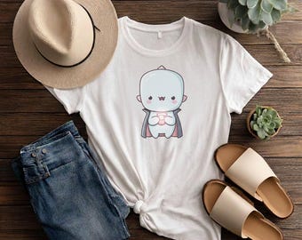 Cute Kawaii Vampire PNG Digital Download | Chibi Dracula Halloween Clipart | 5000x5000 300DPI Transparent Background Sublimation PNG