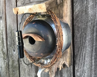 Bird House Made from Reclaimed Vintage Wood - The Kettle House