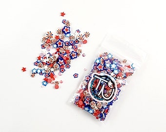 Fireworks and Stars Embellishment Mix