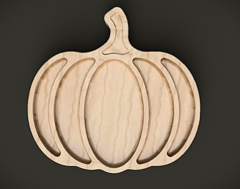 Pumpkin Router Template Pumpkin Tray Step and STL Files for Cnc Router or 3d Printing - Etsy