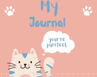 Katzenbuch - 'Purrfect' liniertes Notizbuch