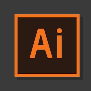 Op de afbeelding: Oranje en bruin vierkant pictogram met de letters "Ai" erin.