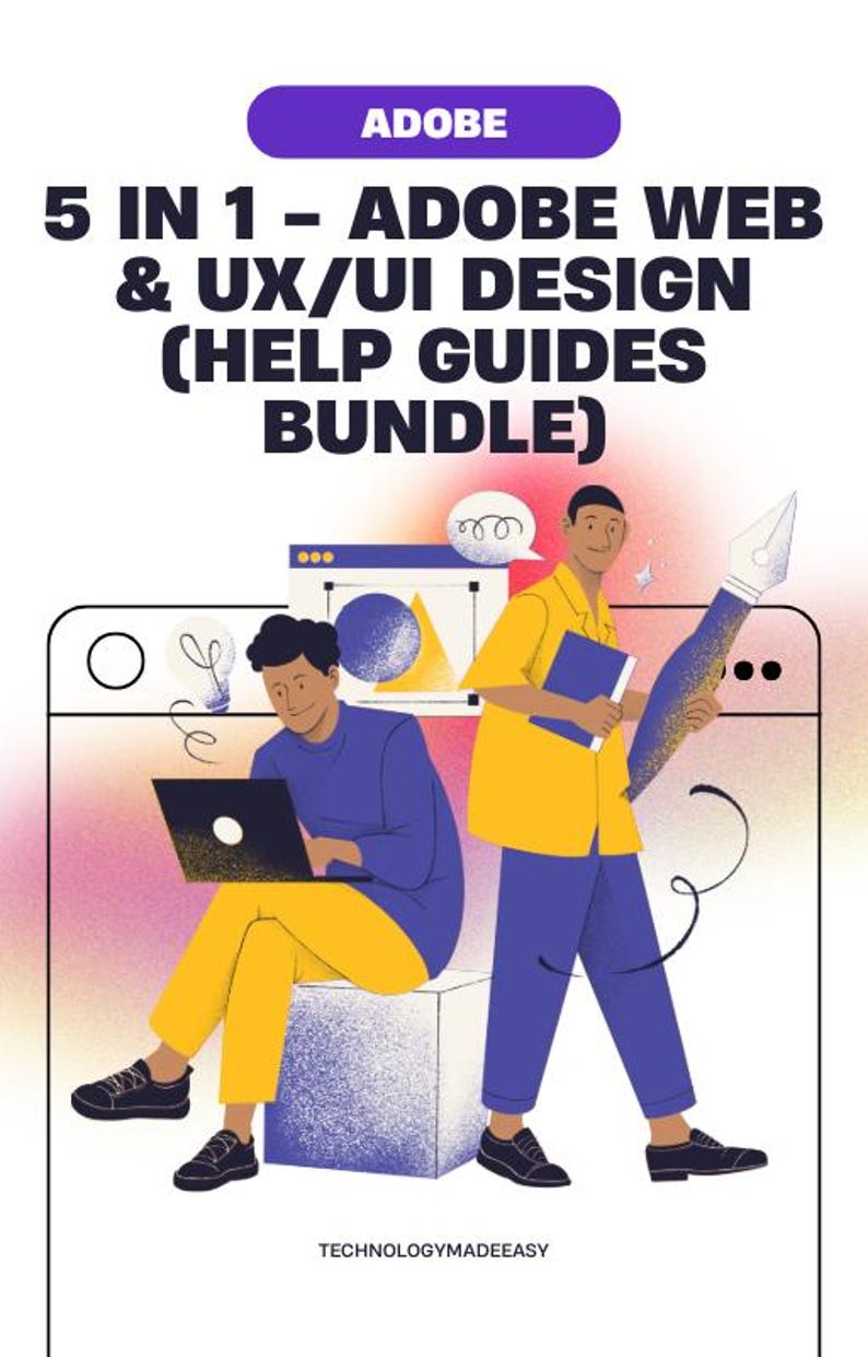 5 in 1 - Adobe Web & UX/UI Design (help Guides Bundle) - Etsy