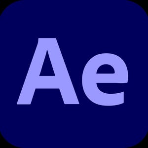 May include: A square, dark blue graphic with rounded corners. The letters "Ae" are displayed in a light purple color, centered within the square. The design is simple and modern, with a focus on the typography.