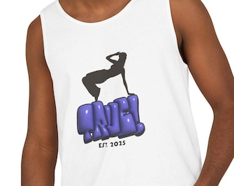 Hip Hop Tank Top - TRUE, Unisex Tie-Dye Shirt, Sleeveless Tee, Gender Neutral Clothing, Summer Fashion