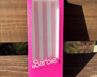 Tall Glitter Barbie Favor Box
