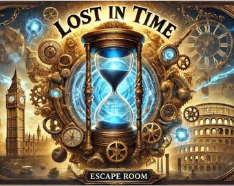 Escape room game , LOST IN TIME printable