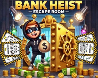 Escape room game , BANK HEIST printable