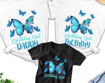 Butterfly Girl Birthday Shirts, 1st Birthday T-Shirt, Butterfly Theme Party Shirt, Butterfly Birthday Family Shirts, Butterfly family tshirt