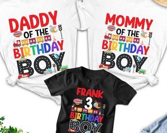 Family transportation birthday shirts, transportation 2nd birthday party, Things that Go Birthday Mom Shirt, plane, truck, car , any age