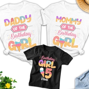 Ice Cream birthday shirt, Ice Cream theme birthday party shirt, Family matching Ice Cream shirts, Ice Cream Personalized birthday shirt