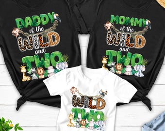 Wild Two Birthday Shirt, Family Two Wild T-Shirt, Birthday Matching Tee, Birthday Squad Sweater, 2nd Birthday Sweatshirt, Zoo Birthday Shirt