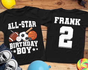 Sports Birthday Shirt, Matching Family Birthday Shirts, All Star Birthday, Birthday Baller Shirt, Sports Theme, Athlete Birthday Party Shirt