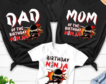Ninja Family Birthday Shirt, Mom And Dad Of The Birthday Boy Shirt, Matching Family Birthday Shirts, Karate Birthday Shirts