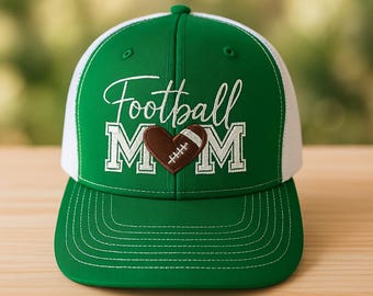 Cappello da camionista per mamma sportiva / Cappello per mamma per il giorno della partita / Cappellino da baseball ricamato / Regalo per mamma della squadra / Cappello in rete regolabile
