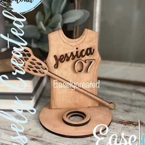 Lacrosse Sign SVG Digital File -Lacrosse Stick Ball Display - Jersey Sign svg sign laser glowforge