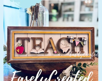 Letras creativas, letrero de enseñanza, SVG digital, listo para láser, Glowforge, descarga instantánea, hazlo tú mismo.