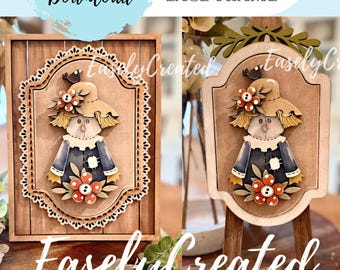 Scarecrow Fall Crow Insert for Table Top Easel Interchangeable Sign - Inserts Only - Glowforge  Laser Ready Instant Digital Download SVG DIY