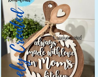 May Mothers Day Cutting Board with Easel  Digital File - Mothers Day Mom Momma Grandma Sign - Spring Mom Mother Sign SVG sign - Glowforge