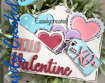 Valentine  Door Hanger Sign SVG File  - Be Mine Love Letter door hanger Sign SVG Be Mine XOXO Welcome Sign Love is in the Air