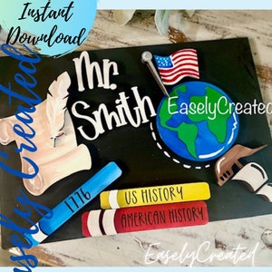 Welcome to Our Classroom History Teacher Sign Sign SVG - Government Teacher Sign -  Sign Glowforge SVG Laser Ready File