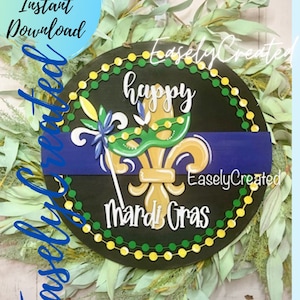Mardi Gras deurhanger teken SVG-bestand - 15&quot; Shiplap Louisiana deurhanger teken SVG welkomstbord SVG Mardi Gras svg